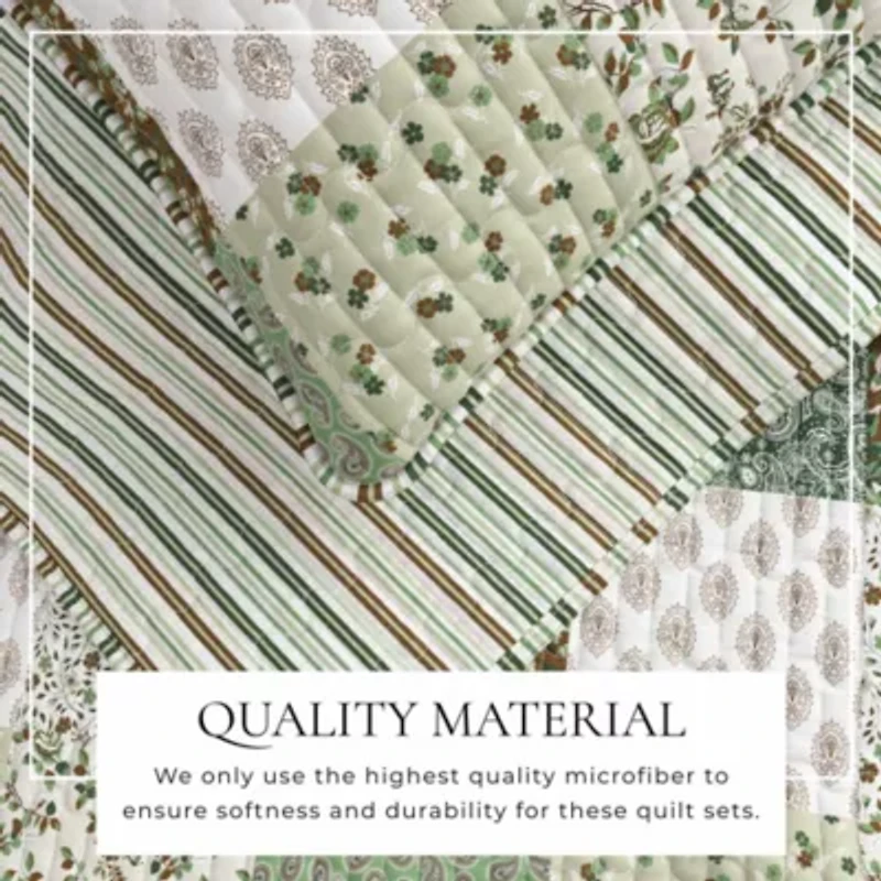 Floral Patchwork Quilt Set