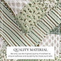 Floral Patchwork Quilt Set