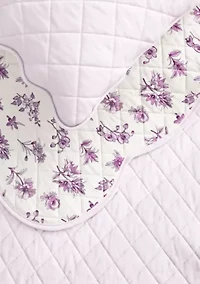 Spring Petals Floral Scalloped Quilt Set