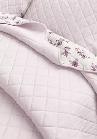 Spring Petals Floral Scalloped Quilt Set
