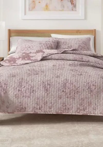 Vintage Floral Quilt Set