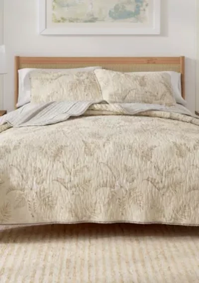 Tropical Palm Leaf Quilt Set