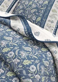 Boho Floral Printed Quilt Set