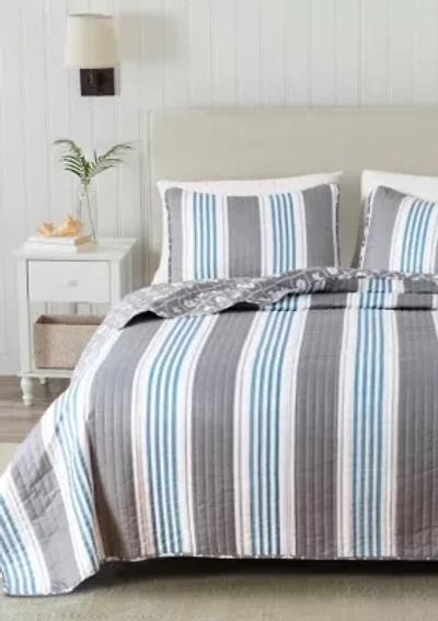Coastal Stripe Quilt Set