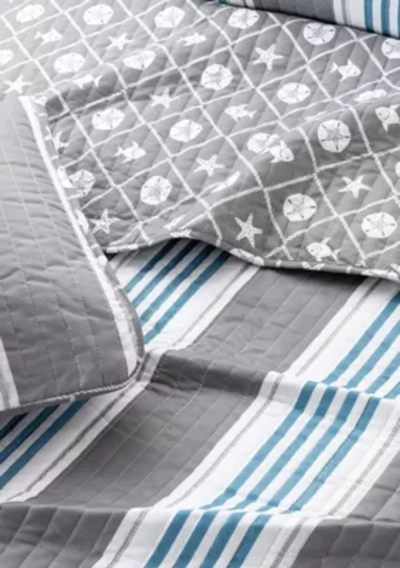 Coastal Stripe Quilt Set