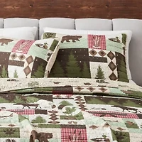 Wildlife Lodge Patchwork Quilt Set