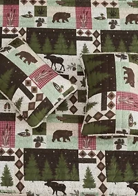 Wildlife Lodge Patchwork Quilt Set