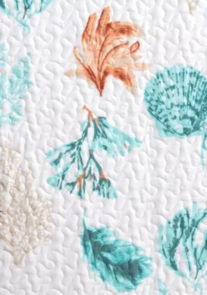 Sea & Coral Printed Quilt Set