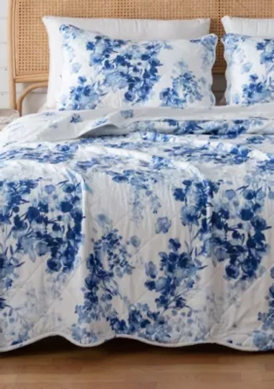 Watercolor Floral Burst Quilt Set