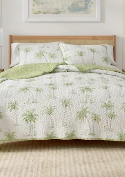 Palm Tree Coastal Quilt Set