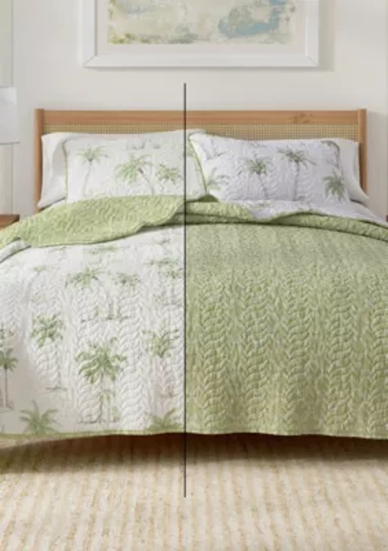 Palm Tree Coastal Quilt Set