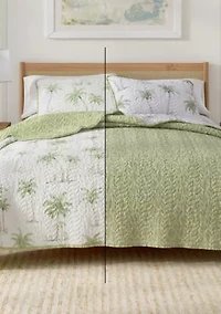 Palm Tree Coastal Quilt Set