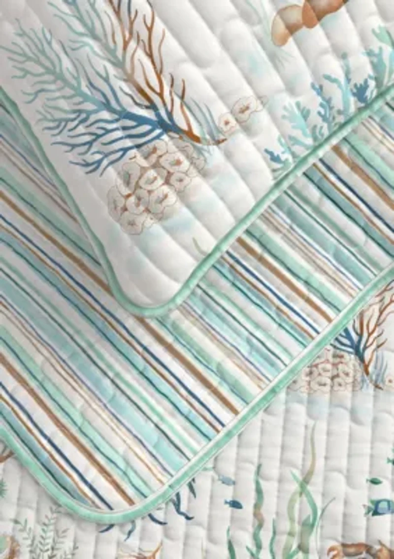Coastal Coral Quilt Set