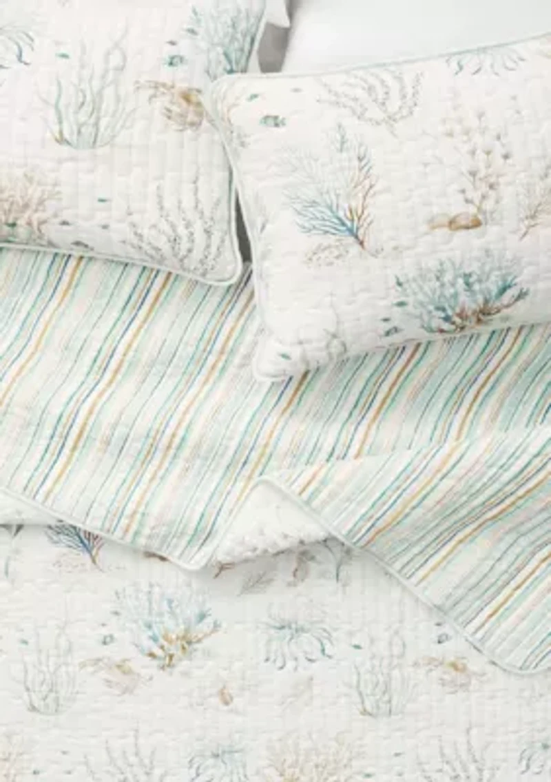 Coastal Coral Quilt Set