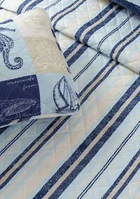 Coastal-Themed Patchwork Quilt Set
