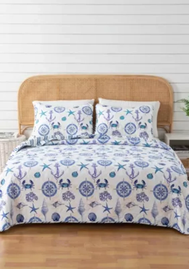 Nautical Motif Quilt Set