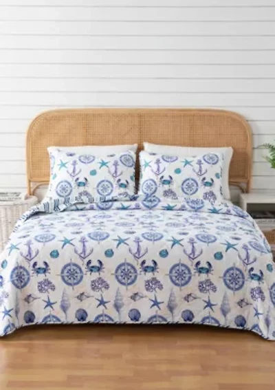 Nautical Motif Quilt Set
