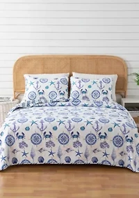 Nautical Motif Quilt Set