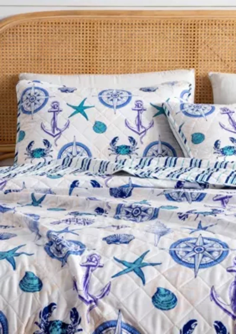 Nautical Motif Quilt Set