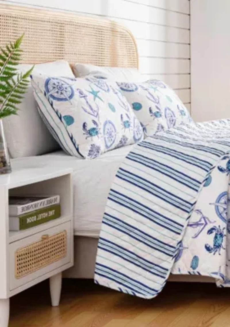 Nautical Motif Quilt Set