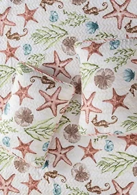 Coastal Sealife Printed Quilt Set