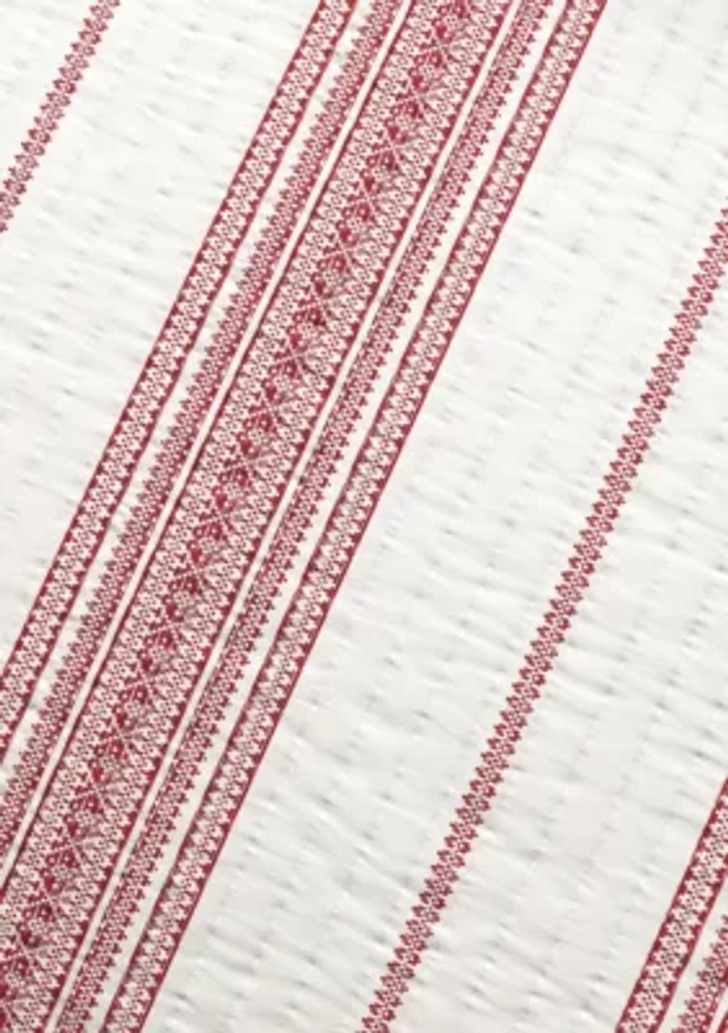 Boho Striped Quilt Set
