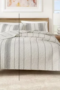 Boho Striped Quilt Set