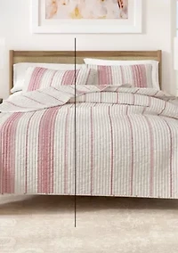 Boho Striped Quilt Set