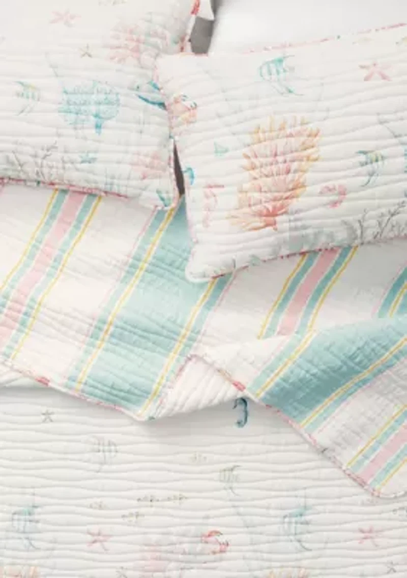 Coral Reef Coastal Quilt Set