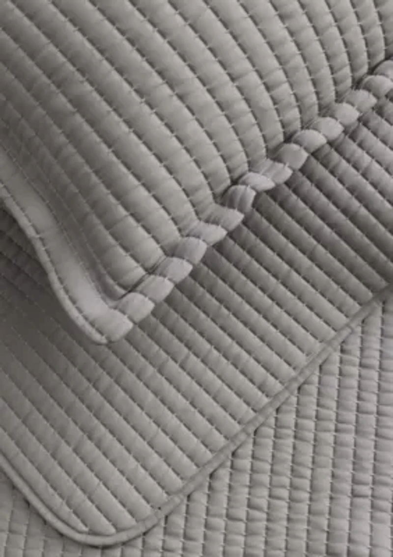 Solid Stitched Quilt Set