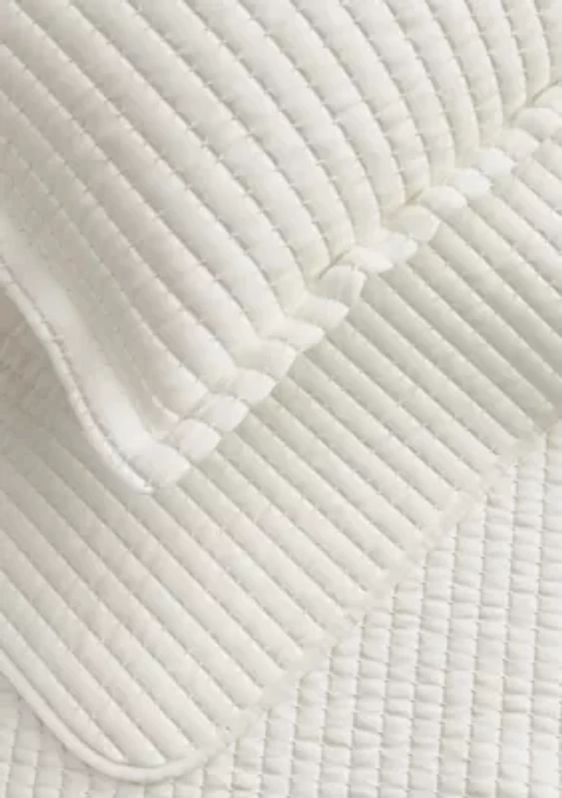 Solid Stitched Quilt Set