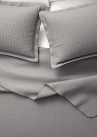 Solid Stitched Quilt Set