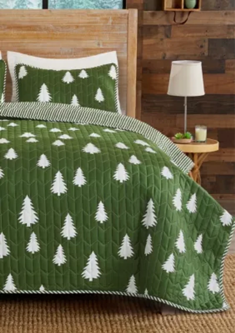 Little Trees Lodge Quilt Set