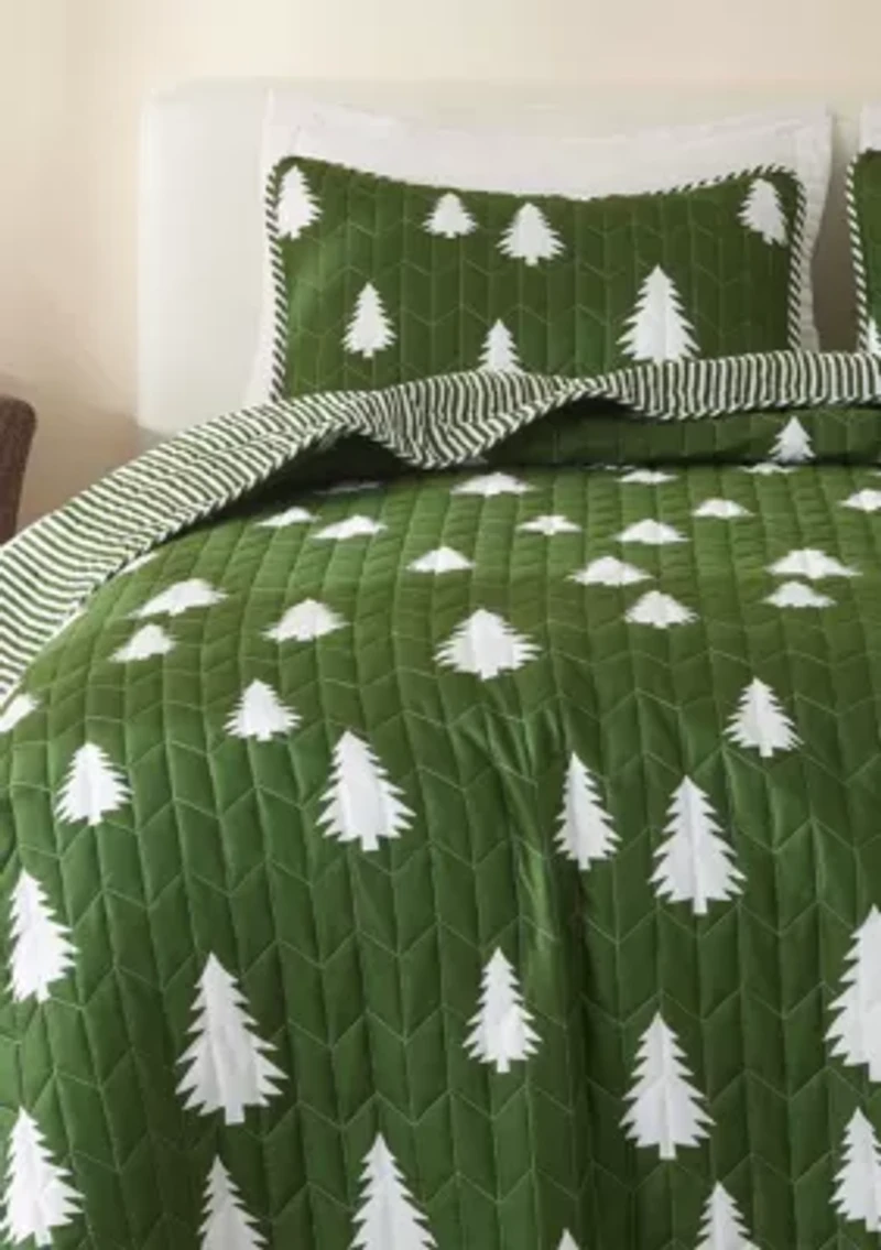 Little Trees Lodge Quilt Set