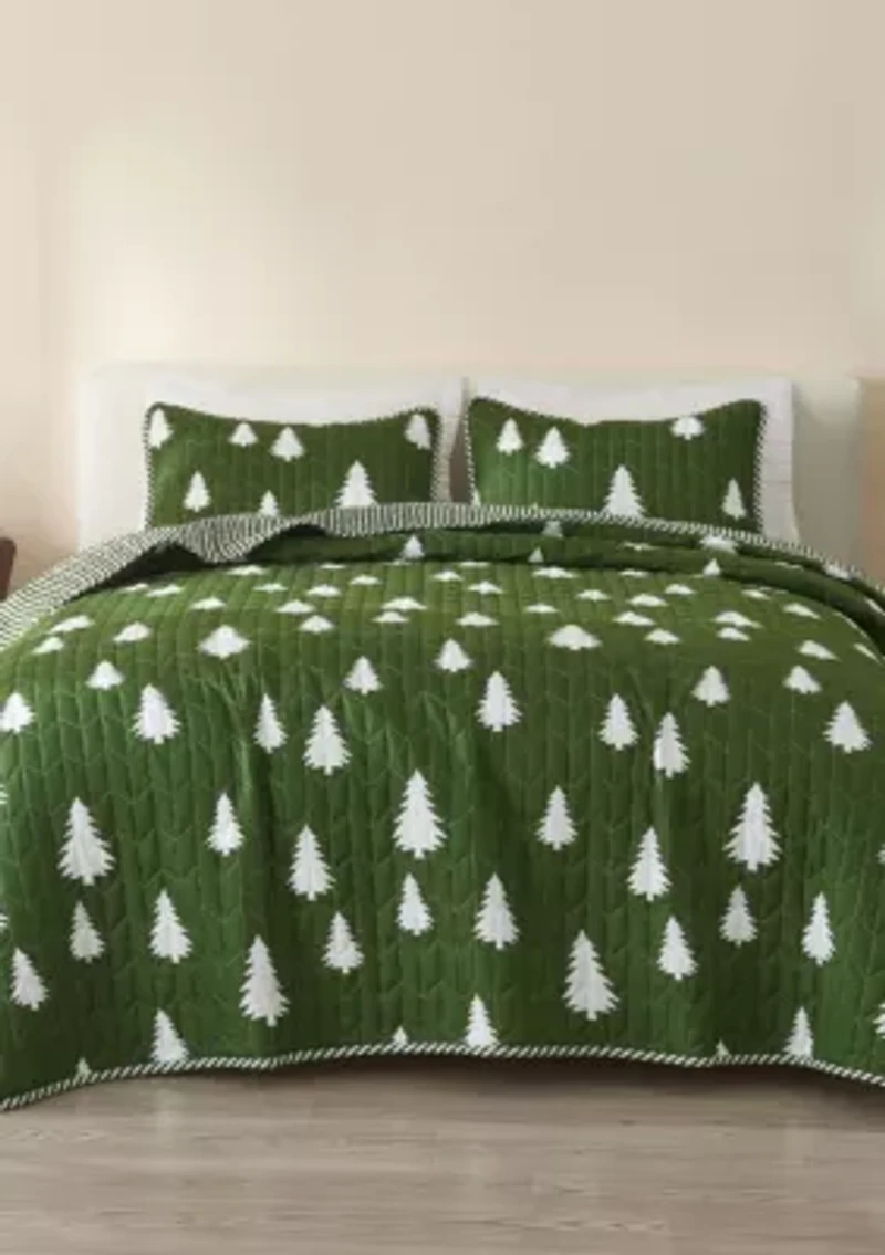 Little Trees Lodge Quilt Set