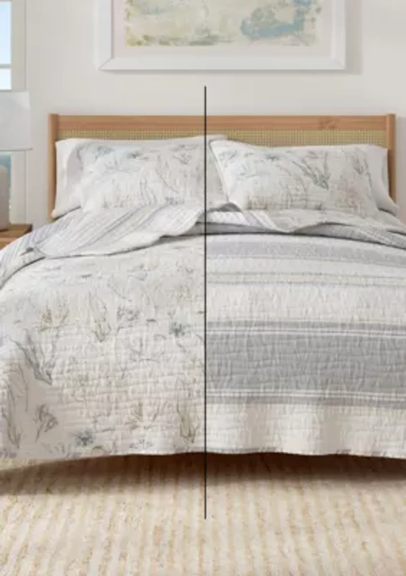 Stripe / Ocean Stories Coastal Quilt Set