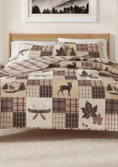 Lodge Patchwork Quilt Set