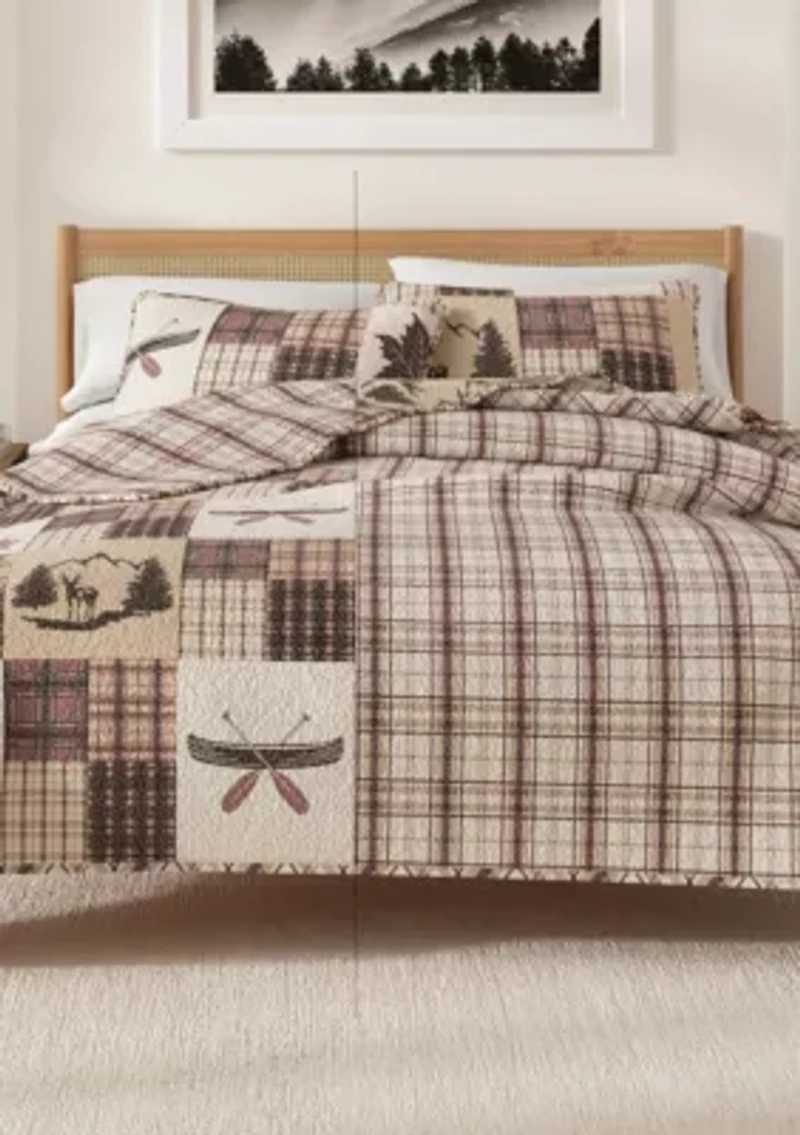 Lodge Patchwork Quilt Set