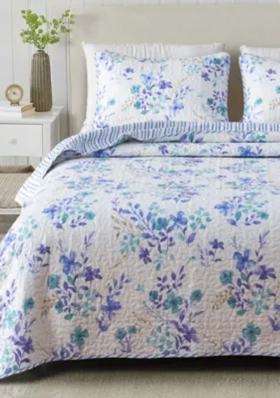 Reversible Bouquet Floral Quilt Set