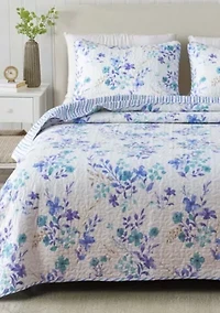 Reversible Bouquet Floral Quilt Set