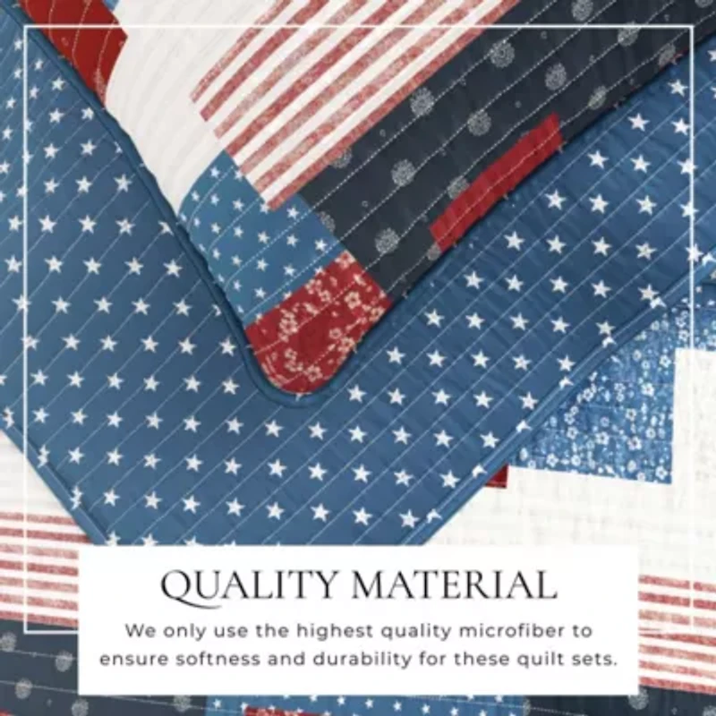 Americana Patchwork Quilt Set