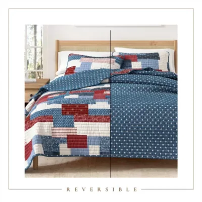 Americana Patchwork Quilt Set