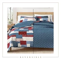Americana Patchwork Quilt Set