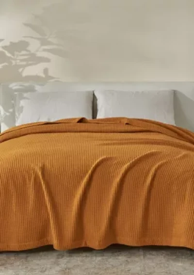 Patina Vie Maison 100% Cotton Waffle Weave Blanket
