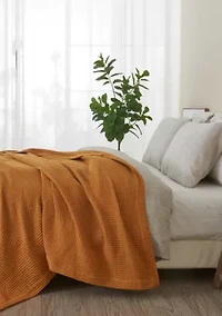 Patina Vie Maison 100% Cotton Waffle Weave Blanket