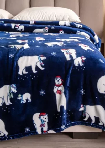 Velvet Plush Cozy Christmas Throw Blanket