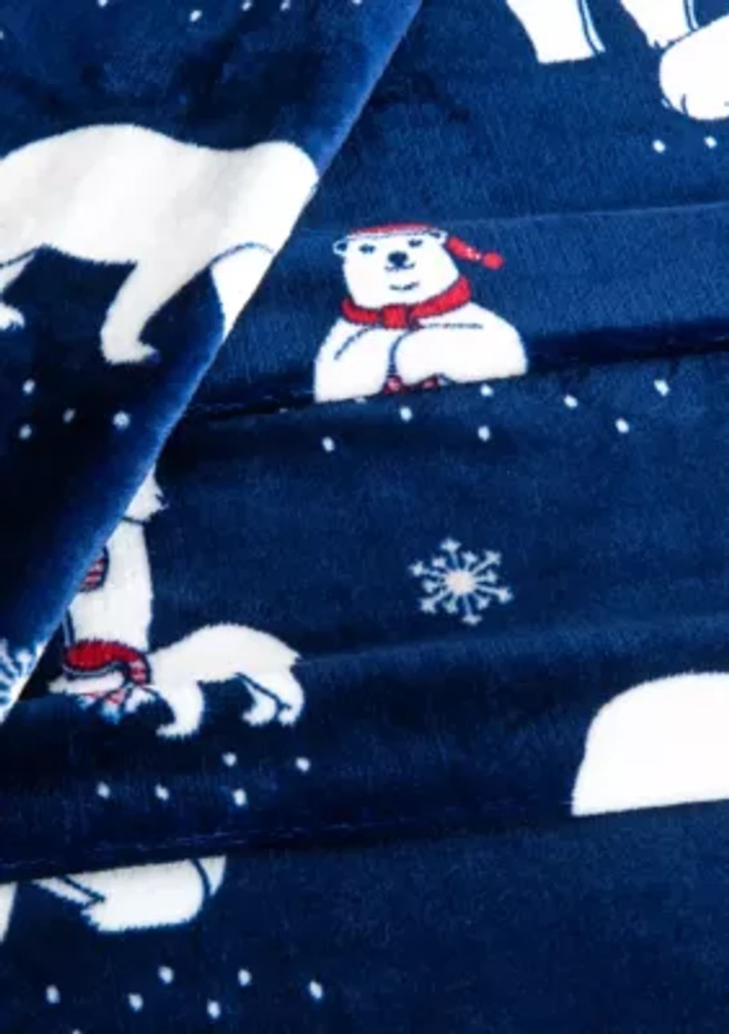 Velvet Plush Cozy Christmas Throw Blanket