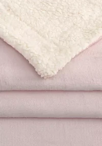 Velvet Plush Fleece Sherpa Reversible Throw Blanket