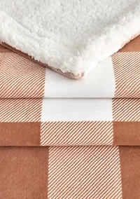 Velvet Plush Fleece Sherpa Reversible Throw Blanket