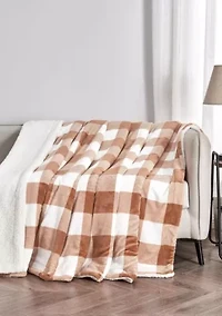 Velvet Plush Fleece Sherpa Reversible Throw Blanket
